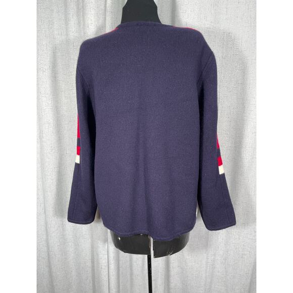 Vintage Woman's Lands' End Heavy Wool Navy Sweater, Plus Size 18-20 - Picture 3 of 6